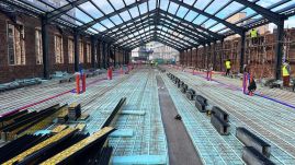 Halad a nagyváradi piacfelújítás, dolgoznak a leégett vásárcsarnok újjáépítésén